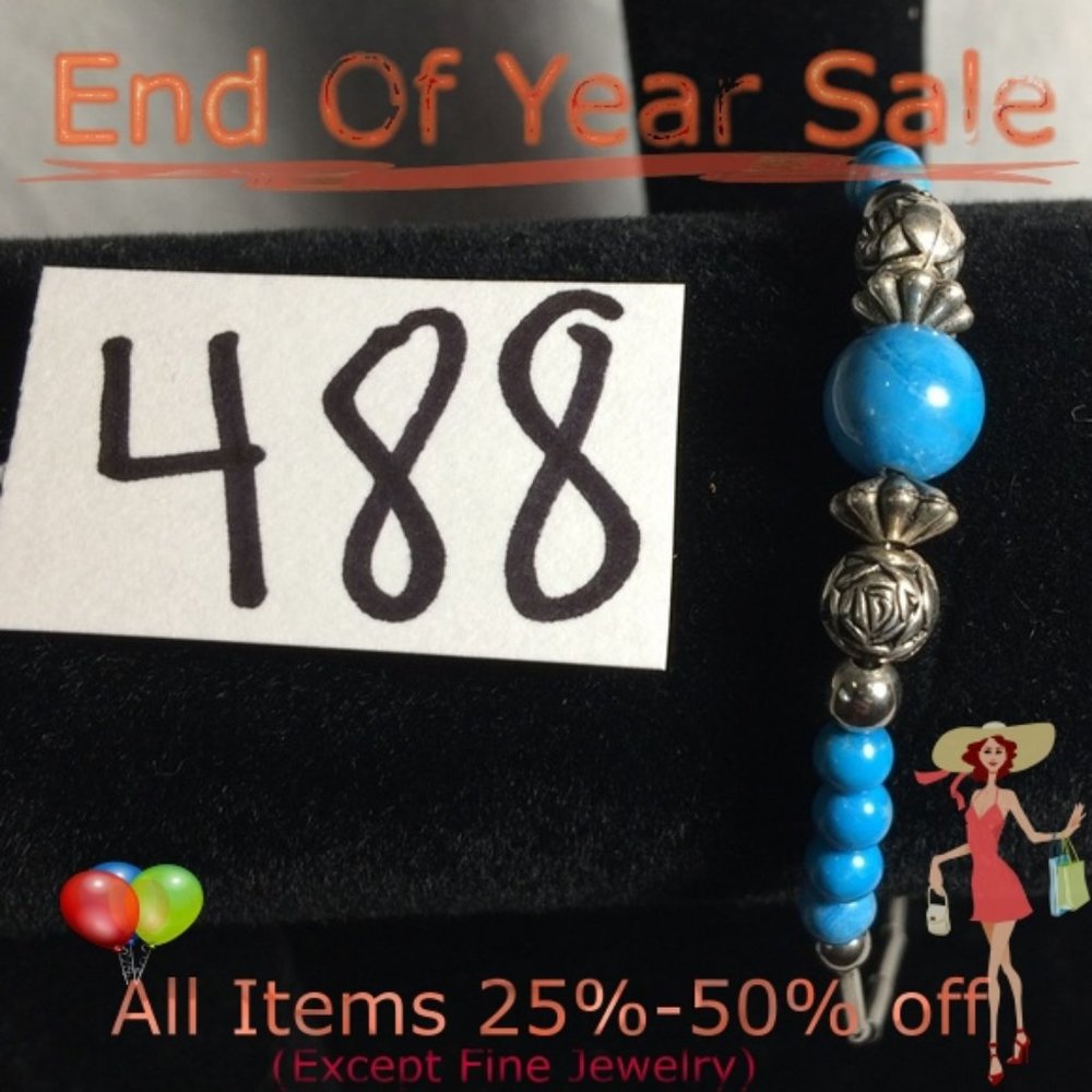 Vintage Silver and Turquoise Bracelet